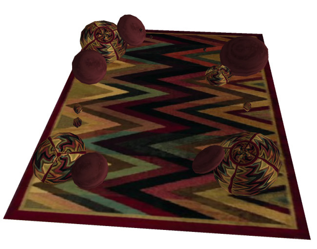 Lounging Rug Mexican with Poses