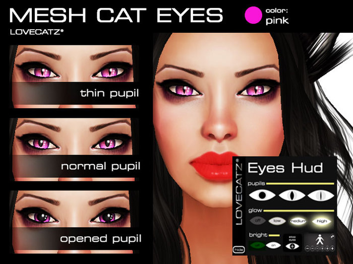 .: LoveCatz :. Mesh Pink Feline Eyes