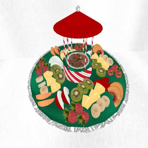 Divivity Candy Cane Carousel with Fruit & Chocolate Fudge Dip
