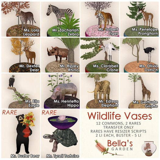 ~BG~ Wildlife Vases - Mr. Zachariah Zebra