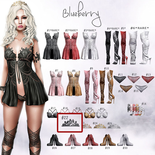 #22 Blueberry - Mykonos / COMMON / Tiara - Maitreya - Black