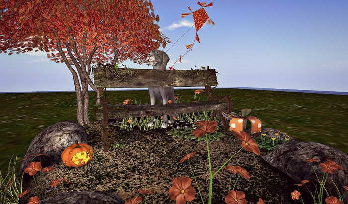 CJ Autumn Stone Bench ~ c + m ~ Single + Couple + Props