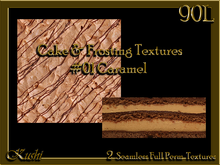 Cake & Frosting #01 Caramel Seamless Food Textures
