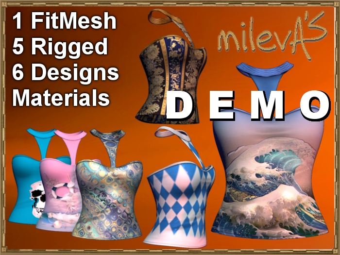 milevA's Roxane Tops Blue DEMO * 6 designs