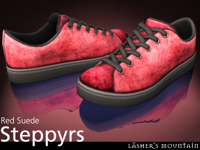 STEPPYRS gamuza roja zapatilla de deporte del calzado para hombre ocasional