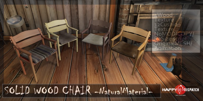 [HD]SOLID WOOD CHAIR-NaturalMaterial-CouplePG