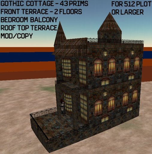 (BL) Goth Cottage For 512 Lot (43 Prims)