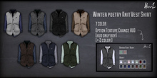 {Howl} Winter poetry Knit Vest Shirt [HUD] WEAR