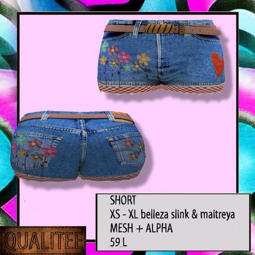 Mesh Shorts with flowers