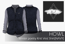 {Howl} Winter poetry Knit Vest Shirt [NAVY] WEAR