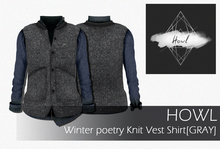 {Howl} Winter poetry Knit Vest Shirt [GRAY] WEAR
