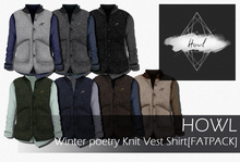 {Howl} Winter poetry Knit Vest Shirt [FATPACK] WEAR