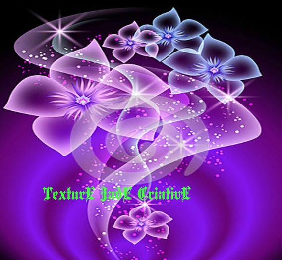 Texture Wall Oriental Flower Purple  Classic