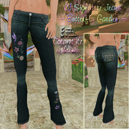 CI Signature Jeans ~ Butterfly Garden / denim / clothes