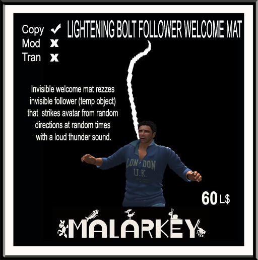 Lightening Bolt Follower Welcome Mat