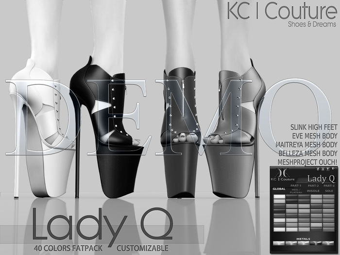 *DEMO* -KC- LADY Q PLATFORMS / MAITREYA, BELLEZA,SLINK,EVE,TMP!