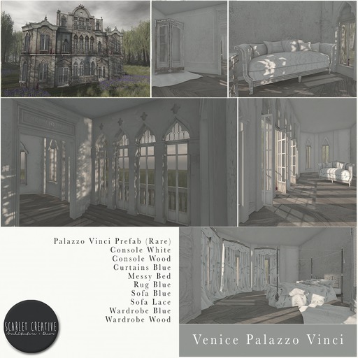 Scarlet Creative - The Arcade:  Venice Sofa Blue MT