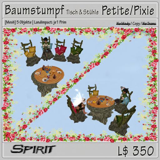[ Spirit ] Petite treestump with table & chairs box