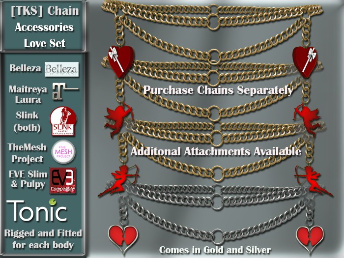 [TKS] DEMO Belly Chain - Love Set