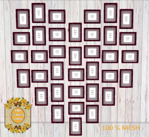 ~TCD~ Mesh Day of the Dead 1 Heart Gallery Frame