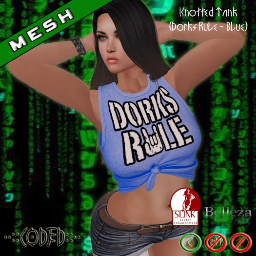 ..:: CODED ::.. Knotted Tank (Dorks Rule - Blue)