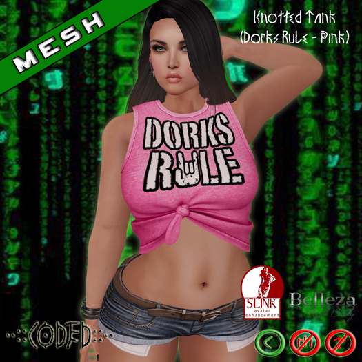 ..:: CODED ::.. Knotted Tank (Dorks Rule - Pink)