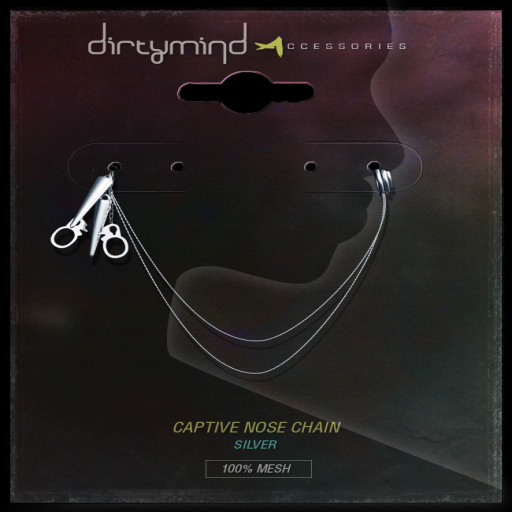 ::DirtyMind:: Captive Nose Chain - Silver
