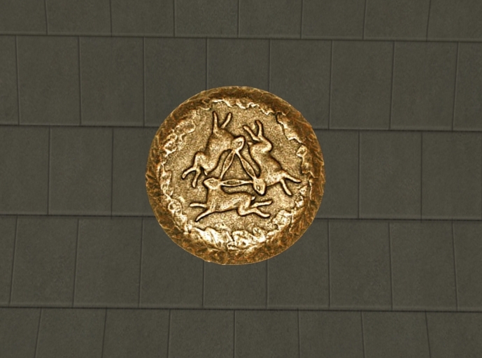 Hares or Rabbits on Decorative Plaque