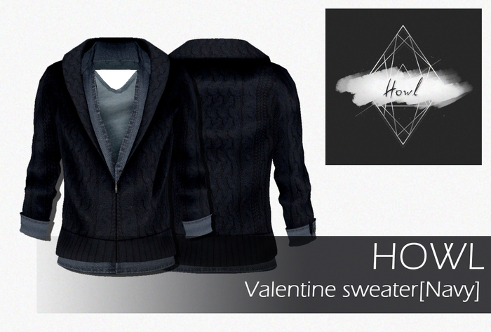 {Howl} Valentine sweater [Navy] WEAR