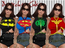 *An@rchy Ink* Dirty Princess Harness Tee & Shorts {Superhero}