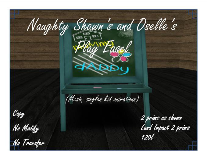 Second Life Marketplace Naughty Shawn's and Oselle's Easel