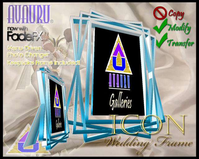 Icon Wedding Picture Frame - Sky Blue 