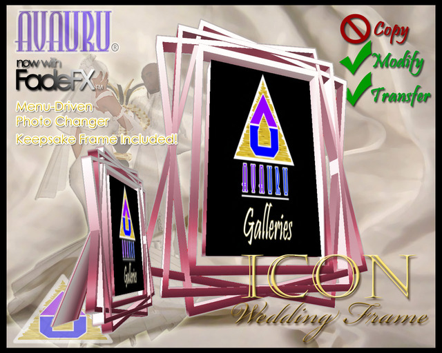 Icon Wedding Picture Frame - Crimson 