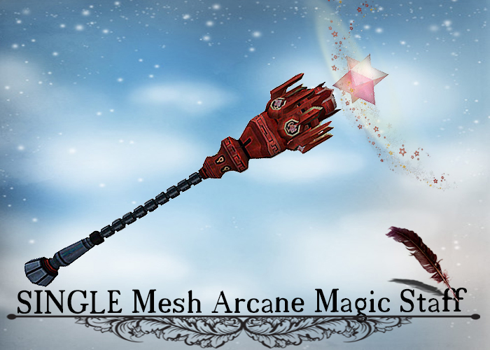 SINGLE Mesh Arcane Magic Staff v. 1