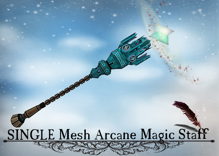 SINGLE Mesh Arcane Magic Staff v. 3