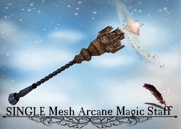 SINGLE Mesh Arcane Magic Staff v. 4