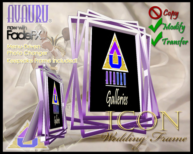 Icon Wedding Picture Frame - Dark Violet 