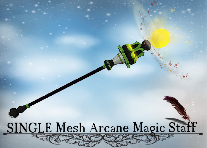 SINGLE Mesh Arcane Magic Staff v. 6