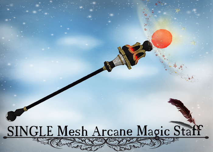 SINGLE Mesh Arcane Magic Staff v. 7