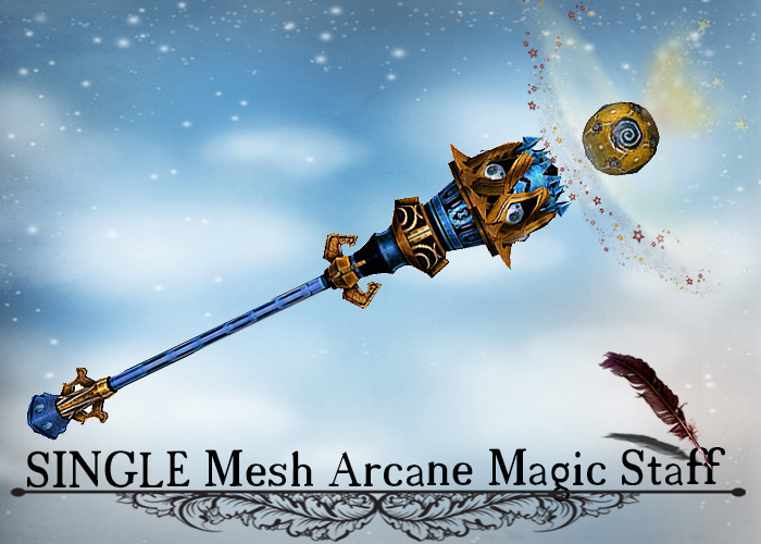 SINGLE Mesh Arcane Magic Staff v. 10
