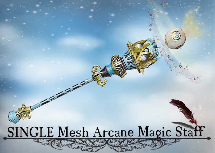 SINGLE Mesh Arcane Magic Staff v. 9