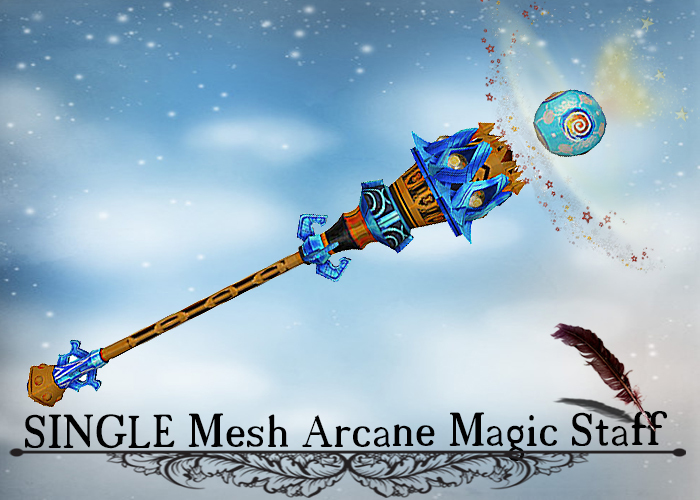 SINGLE Mesh Arcane Magic Staff v. 11