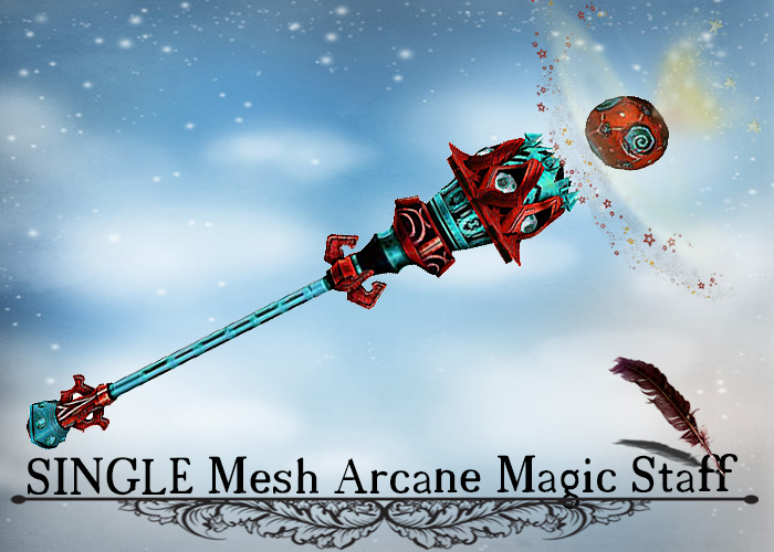 SINGLE Mesh Arcane Magic Staff v. 12
