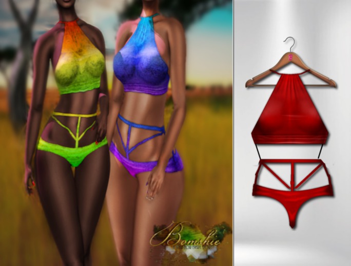 <*>B<*> Dakini Red Halterkini