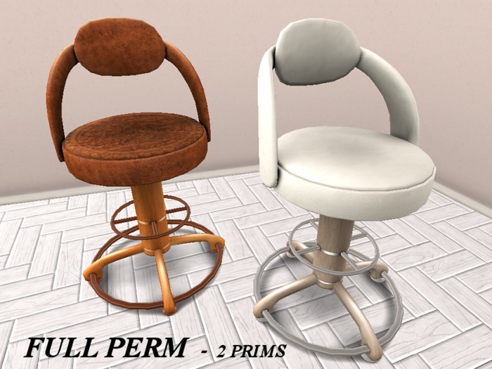 Bar Stool Chair  - Full Perm - 2 prims