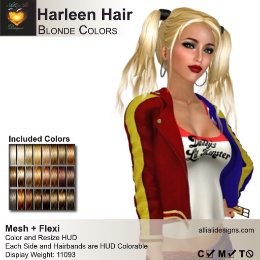 A&A Harleen Hair Blonde Colors Pack. Mesh+Flexi Womens Hair