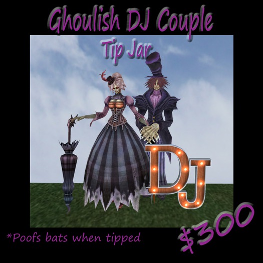 Ghoulish DJ Couple Tip Jar Boxed