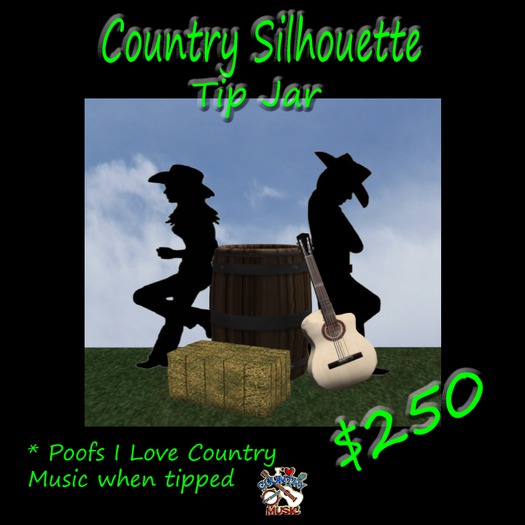 Country Silhouette Tip Jar Boxed
