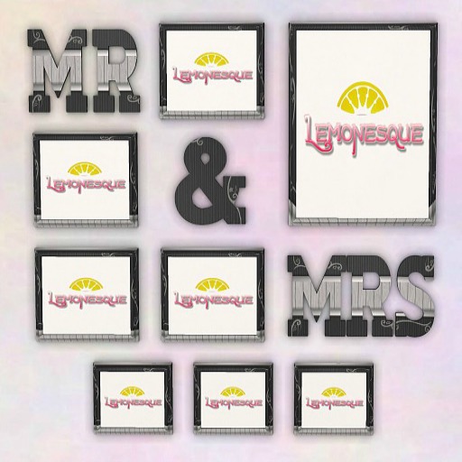 .::Lemonesque::. MR & MRS Two as One Frame