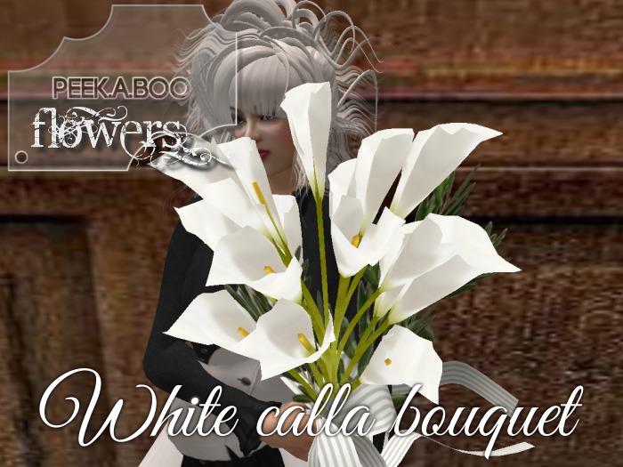 p-a-b white calla bouquet